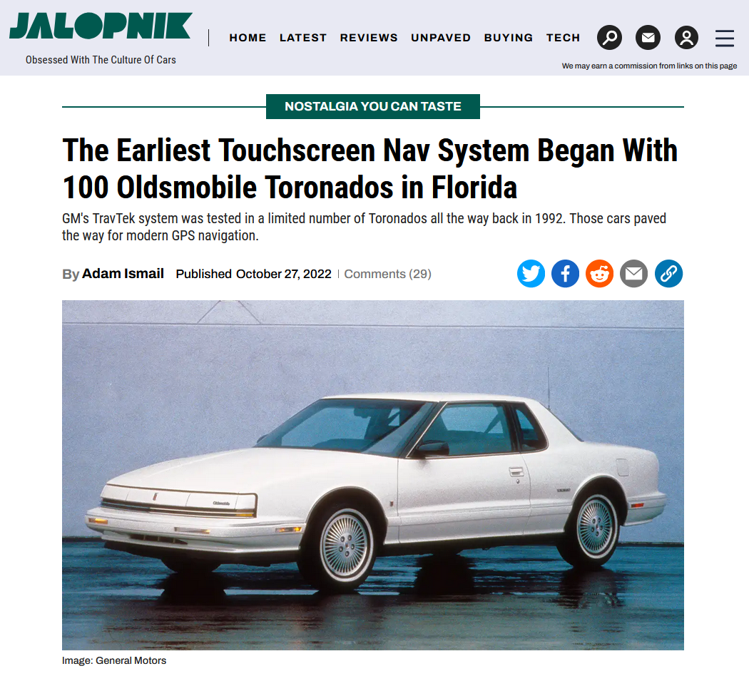 Jalopnik 2022 Article Screenshot