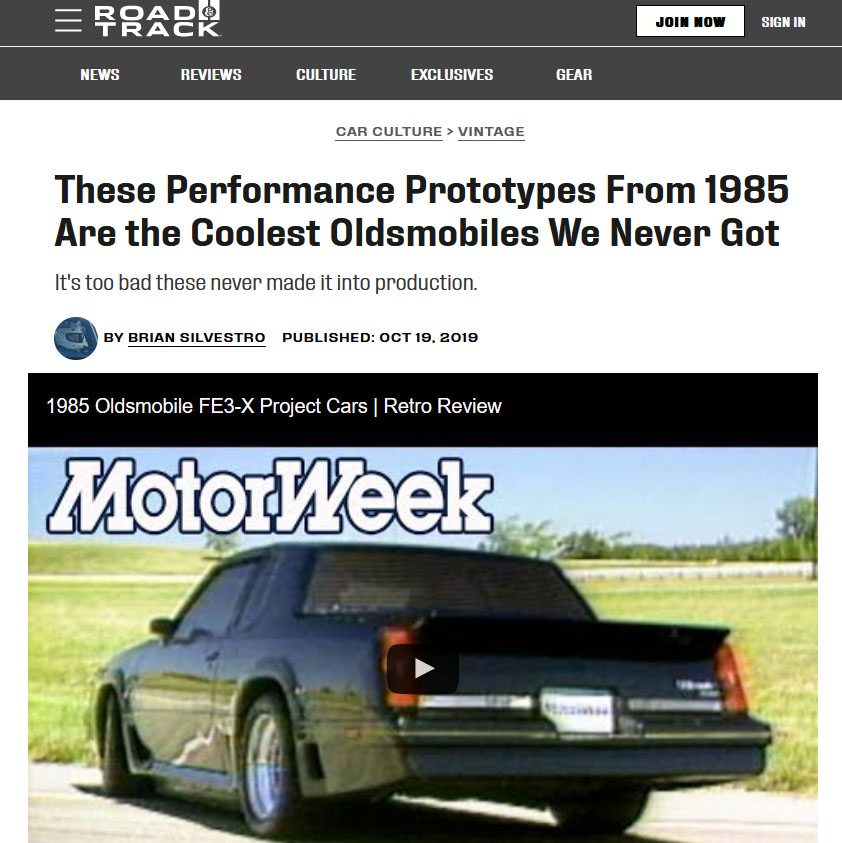 2019 Road & Track.com Article Screenshot