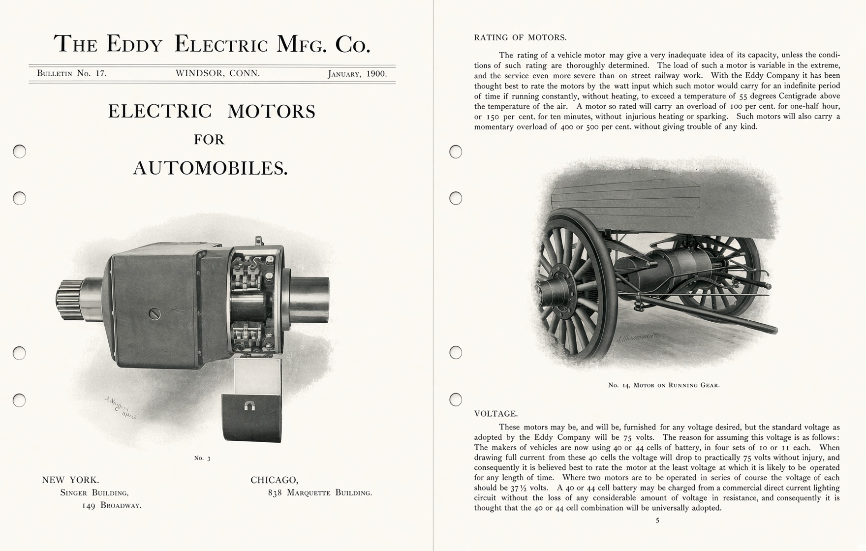Eddy Electric Mfg. Co. Bulletin No. 17, January 1900